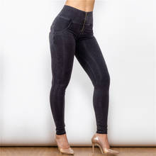 Calça jeans feminina cintura alta, com elástico, para primavera-verão 2021 2024 - compre barato