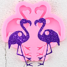Суперглянцевая силиконовая форма для сережек в форме фламинго, форма для брелока из эпоксидной смолы, формы для рукоделия, ювелирные изделия ручной работы «сделай сам», форма для подвески, ожерелья 2024 - купить недорого
