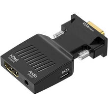 VGA в HDMI адаптер конвертер с аудио/1080p видео выход VGA HDMI адаптер для монитора компьютера ноутбука проектора 2024 - купить недорого