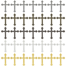 Wholesale 2pcs Multicolor Big Cross Charms Alloy Metal Religion Pendants For DIY Jewelry Making Crafts Supplies 80*54mm 2024 - buy cheap