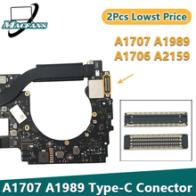 Новый разъем A1707 Type-C для Macbook Pro/Air A2141 A2179 A1932 A1989 A1990 A1706, разъем постоянного тока FPC, коннектор на материнской плате 2024 - купить недорого