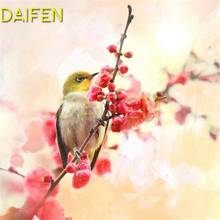 Full Square Diamond painting Plum blossom bird Full Round Diamond mosaic peach blossom bird 5DIY Diamond embroidery Cross stitch 2024 - buy cheap