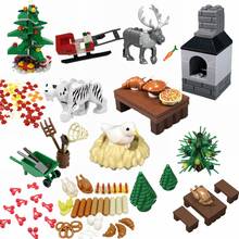 City Moc Series Toys For Children New Year Christmas Gifts For Kids Elk Foods Sets White Tiger Cities Compatible Building Blocks 2024 - buy cheap