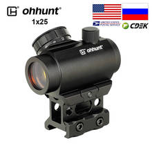 ohhunt Compact 1X25 Red Dot Scope 4 MOA Optical Reflex Collimator Sights Scope with Riser Mount for Hunting 2024 - buy cheap