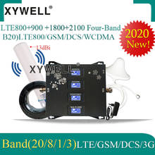 ¡OFERTA 2020! Amplificador de señal móvil, de cuatro bandas repetidor gsm, 2g, 3g, 4g, LTE, GSM, WCDMA, DCS, B20, 800, 900, 1800, 2100mhz 2024 - compra barato