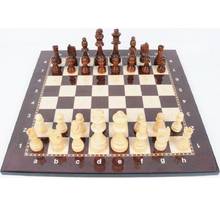 Luxury Walnut Chess Set Wooden Figure with High Quality Chess Board Checkers Medieval Chess Set Luxury 2024 - buy cheap