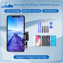 Elekworld-pantalla LCD de grado EK Incell para iPhone X, XS, XR, digitalizador de pantalla táctil 3D, piezas de montaje de repuesto con regalo 2024 - compra barato