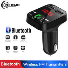Автомобильный беспроводной аудиоприемник Bluetooth, светодиодный цифровой дисплей, быстрая зарядка 2,1 + EDR, Автомобильный mp3 FM-излучатель, зарядное устройство для телефона 2024 - купить недорого