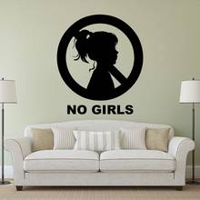 No se permite la decoración de la pared de las muchachas etiqueta autoadhesiva de la decoración de la sala de estar del hogar extraíble A003252 2024 - compra barato