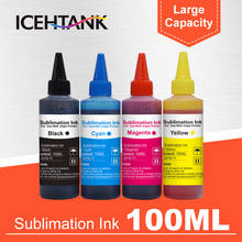 Icehtank-impressoras para epson s22 wf4630 wf4640 wf5110, impressoras de transferência universal, tinta de sublimação, 4 cores x 100ml 2024 - compre barato
