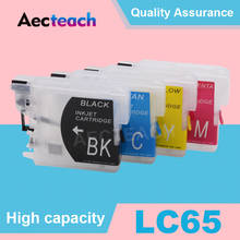 Aecteach 4 Color Ink Cartridge Refillable For Brother LC65 XL LC11 LC16 LC38 LC61 LC67 LC980 LC990 LC1100 DCP 6690CW Printer 2024 - buy cheap