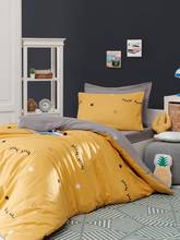 Conjunto de roupa de cama de algodão, conjunto de 3 peças com 160x240 de lençol, fronha, design moderno, amarelo, capa de edredom têxtil para casa 2024 - compre barato