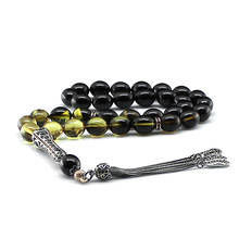 33 cuentas ámbar musulmán oración Tasbih Misbaha joyería islámica Subha Rosario cápsula corte borla 925 calibre plata diseño especial 2024 - compra barato