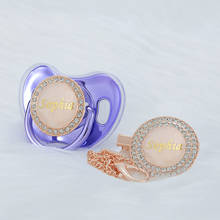 MIYOCAR-chupete personalizado de perlas doradas, nuevo color ostentoso y clip para chupete sin BPA, regalo único ostentoso, PS-1 para baby shower 2024 - compra barato