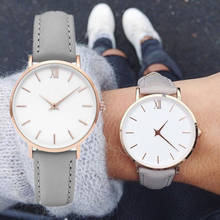 Relógio feminino zegarek damski, relógio de pulso feminino quartz de couro 2024 - compre barato