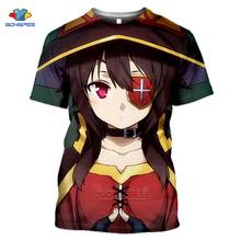 Megumin Konosuba Halloween Crewneck T-Shirt 3D Print Summer Anime Hipster Harajuku Oversized T Shirts Men Women Clothing H47 2024 - buy cheap