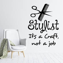 Hair Stylist Quotes Wall Sticker Decal Hair Salon Sticker Haircut Room Wall art Decoration A00476 2024 - buy cheap