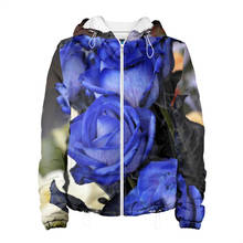 Women's jacket 3D blue roses 2024 - buy cheap