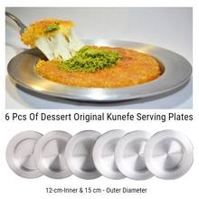 6 pcs Set Kunefe famous dish dessert serving plates presentation tray Hatay antakya kunefe original high quality aluminum plate 2024 - buy cheap