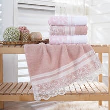 Turkish Towel Luxury Lace Bath Hand Towel Beach Towel Face Towel Set 4 pcs 50x90 cm Embroidered 100% Cotton Turkish Towel Set 2024 - buy cheap