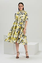 Women's Flower Pattern Collar Detail Dress poplin 2021 new ezon 2024 - buy cheap