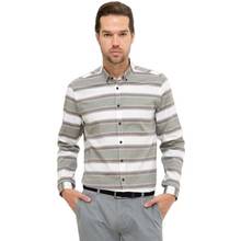 Мужская тканая рубашка Pierre Cardin 50219468-Vr054, с длинным рукавом, повседневная, однотонная, с принтом 2024 - купить недорого
