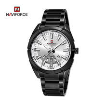 Часы NAVIFORCE, мужские роскошные брендовые кварцевые часы, мужские водонепроницаемые спортивные часы, полностью стальные черные наручные часы, relogio masculino 2024 - купить недорого