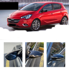 Cubierta del espejo para Opel Corsa E 2014-2019 Batman San negro Piano superficie del producto izquierda Set derecho 2 piezas 2024 - compra barato