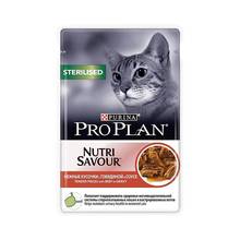 Влажный корм для стерилизованных кошек Pro Plan Nutrisavour, с говядиной 24шт. х 85 г (кусочки в соусе) 2024 - купить недорого