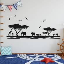 Safari Jungle Forest con animales, arte de pared, pegatina de animales para decoración del hogar, sala de estar y habitación de niños, extraíble, A002820 2024 - compra barato