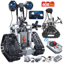 Robot eléctrico de Control remoto para niños, 408 piezas, ciudad, creativo, bloques de construcción, Robot inteligente de alta tecnología, juguetes de bloques para niños 2024 - compra barato