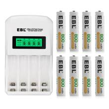 EBL 800mAh 1.2v AAA Rechargeable Battery + Smart LCD Battery Charger for AA AAA Ni-MH Ni-CD Rechargeable Batteries 2024 - buy cheap