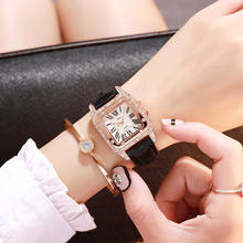 Женские часы с бриллиантами, Звездные роскошные часы с браслетом, женские повседневные кварцевые наручные часы с кожаным ремешком, женские часы zegarek damski 2024 - купить недорого
