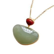 KJJEAXCMY Fine Jewelry Natural Cyan Jade Agat 925 Sterling Silver New Women Gemstone Pendant Necklace Chain Support Test Classic 2024 - buy cheap