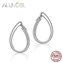 ALLNOEL 925 Sterling Silver Earrings For Women White Zircon Gemstone Diamond Earrings Engagement Wedding Exquisite Jewelry Hot 2024 - buy cheap