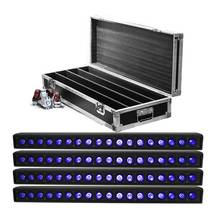 Flight Case With 4pcs 18x15W/18x12W/18x18W RGBWA UV 6in1 Led Bar Washer Light Stage Wall Wash Lamp For Event Wedding Nightclub 2024 - buy cheap