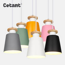 CETANT  Wooden Nordic Pendant Lights For Home Lighting Modern Hanging Lamp Aluminum Lampshade LED Bulb Bedroom Kitchen Light 2024 - buy cheap