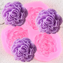 Peony Flower Silicone Molds Wedding Cake Decorating Tools DIY Cupcake Topper Fondant Mold Soap Resin Clay Candy Chocolate Moulds 2024 - buy cheap