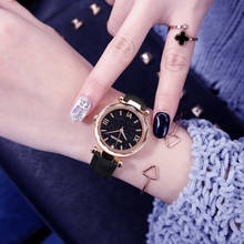 New Fashion Luxury Brand Rose Gold Leather Watches Women Ladies Casual Dress Quartz Wristwatch Clock reloj mujer zegarek damski 2024 - buy cheap