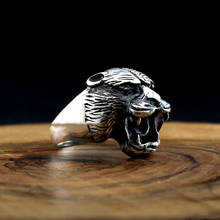 Plata de Ley 925 auténtica anillo con pantera para hombres Aqeq de joyería de piedra de moda Vintage regalo accesorio anillos todo el tamaño 2024 - compra barato