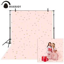 Фон для фотосъемки Allenjoy с изображением детей золотистых горошек розовый фон для фотосъемки в честь причастия ребенка 2024 - купить недорого