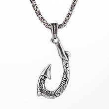 Fishing Rod Hook 925 Sterling Silver Men Necklace With King Chain Fashion Turkish Premium Quality Handmade Jawelery 2024 - buy cheap