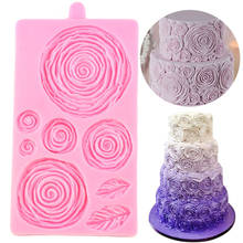 Molde de silicona con forma de rosa para decoración de tartas, herramienta de Fondnat para decoración de tartas de boda, pasta de goma de Chocolate, moldes de arcilla de caramelo 2024 - compra barato