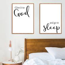 God Bible Verse Quote Prints Print Christian Wall Art Canvas Painting Black White Wall Pictures Scripture Poster Bedroom Decor 2024 - buy cheap