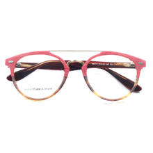 Men Round Double Bridge Glasses Optics Frame Prescription Glasses Frames Women Optical Eyewear Red Tortoise Eyeglasses Frames 2024 - buy cheap