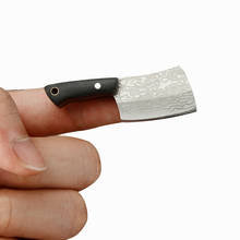 Xyj mini faca de bolso, chaveiro de veia de damasco, facas de acampamento, ferramenta de corte portátil, bainha de faca de aço inoxidável, tang completo 2024 - compre barato