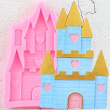 Princess Castle Silicone Molds DIY Chocolate Candy Cookie Baking Mold Baby Birthday Cupcake Topper Fondant Cake Decorating Tools 2024 - buy cheap