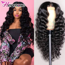 Hermosa Brazilian Loose Deep Wave Lace Front Wig For Black Women 13x4 Lace Frontal Human Hair Wig Remy 150% Lace Wigs 2024 - buy cheap