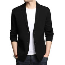 Blazer masculino manga curta primavera, blazer masculino outono cor sólida 2024 - compre barato