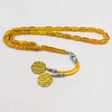 Tasbih-pulsera musulmana de Color amarillo para hombre, brazalete musulmán de cuentas de oración, accesorios árabes, joyería de moda para hombre Misbaha, Turquía 2024 - compra barato